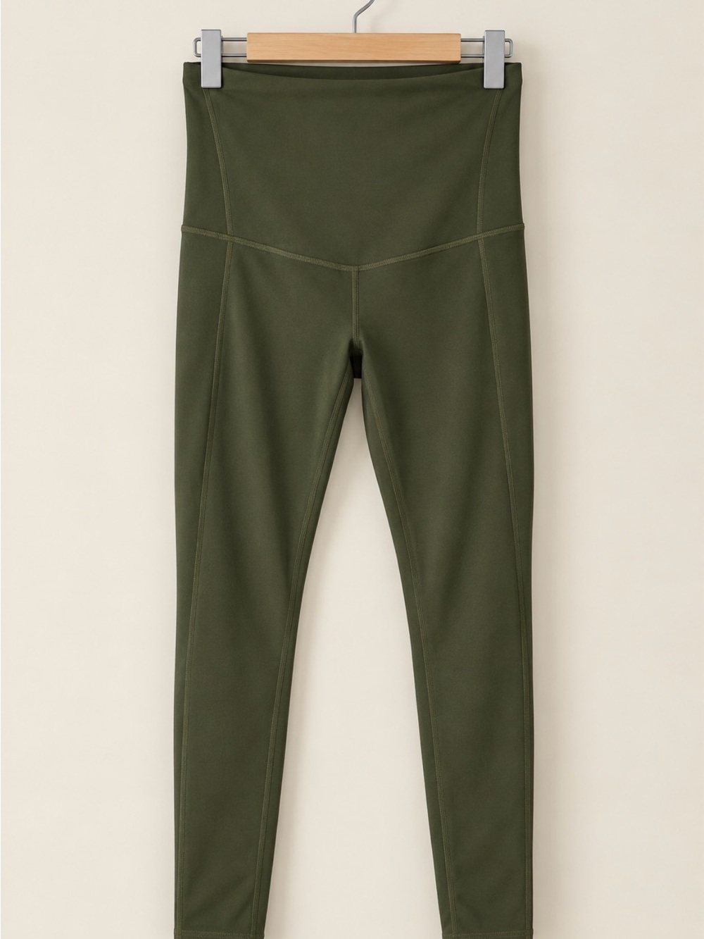 Fabletics Women’s Green Maternity Ankle Leggings w/ Pockets, Small